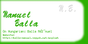 manuel balla business card